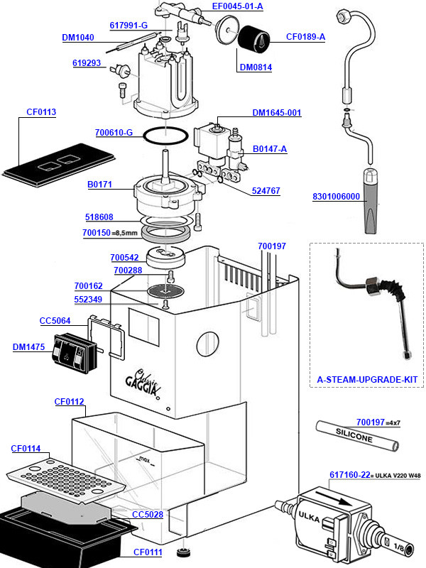 Gaggia Classic Parts Schematic