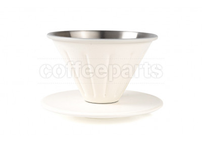 Airflow Coffee Dripper Stainless: 1-2 Cups White