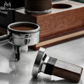 Muvna 58.35mm Coffee Tamper Rectangle Walnut Handle